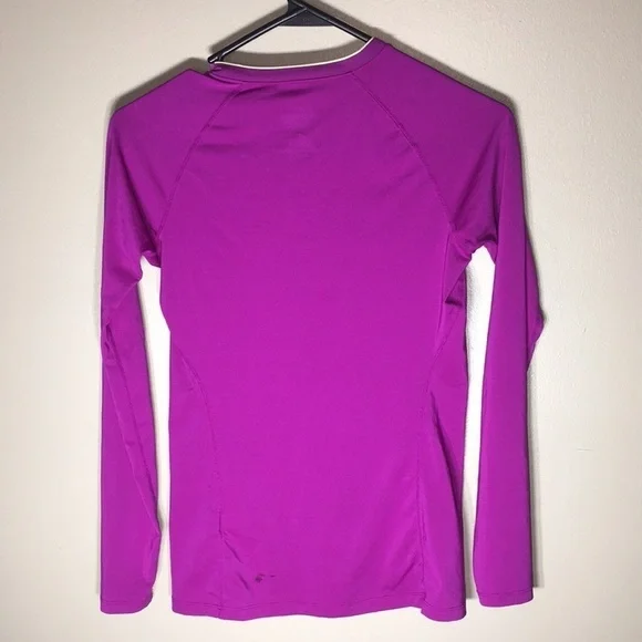 Nike pro combat compression shirt size XS purple Nike pro shirt long sleeve​​​ - Picture 7 of 9